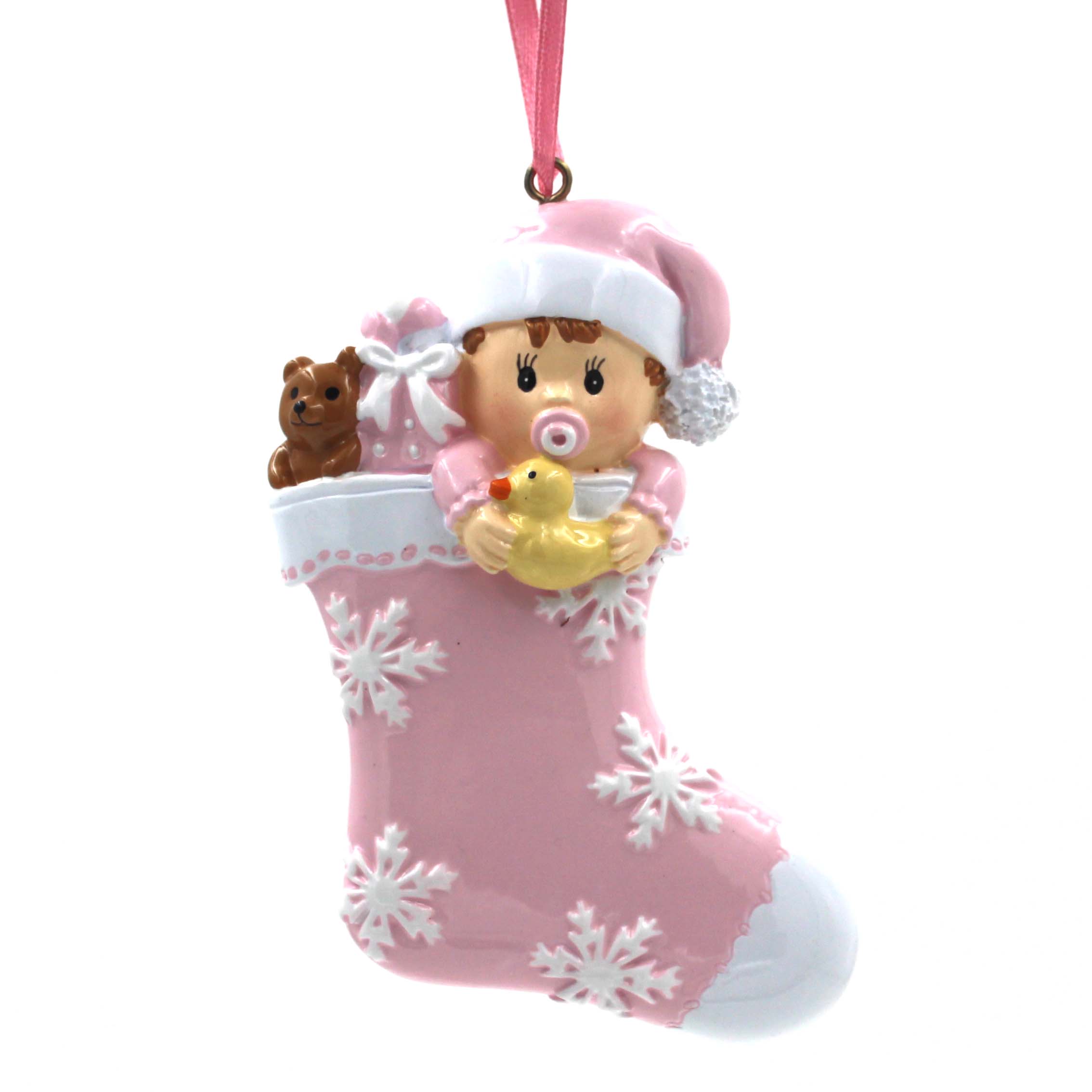 baby with stocking ornament personalized christmas tree ornament